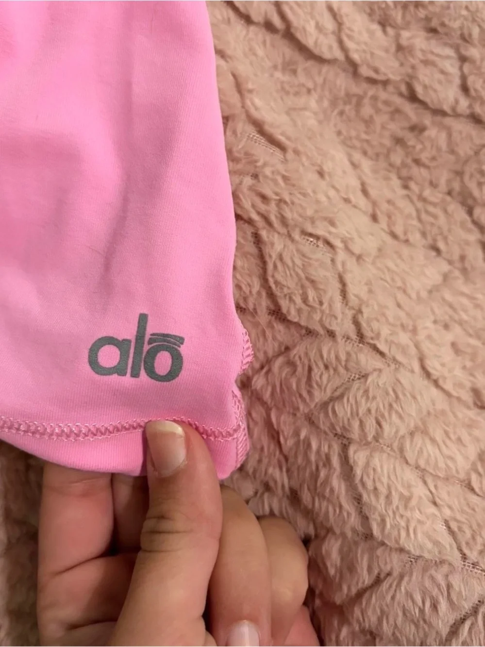 ALO Yoga Light Pink Mesh-Back Tank Top